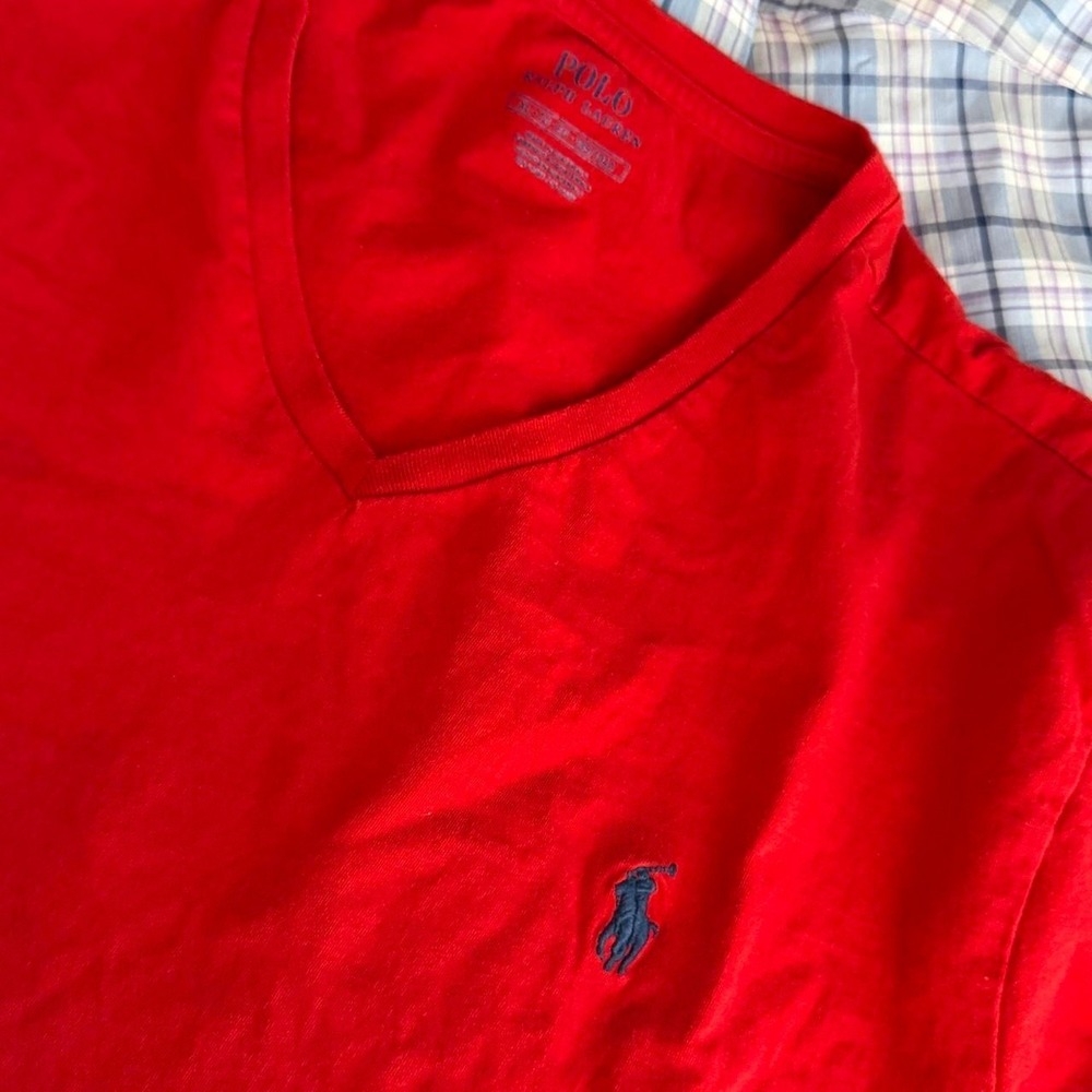 y2k vintage ralph lauren cropped blank short sleeve shirt SH - Picture 6 of 7